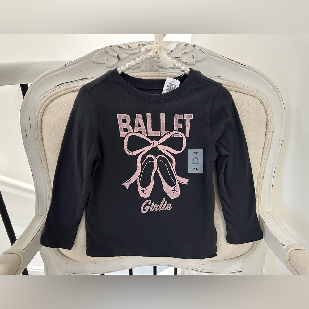 🐇 Girls 3T Ballet Top Long Sleeve NWT